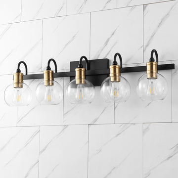 Marais Iron/Glass Rustic Vintage LED Vanity Light